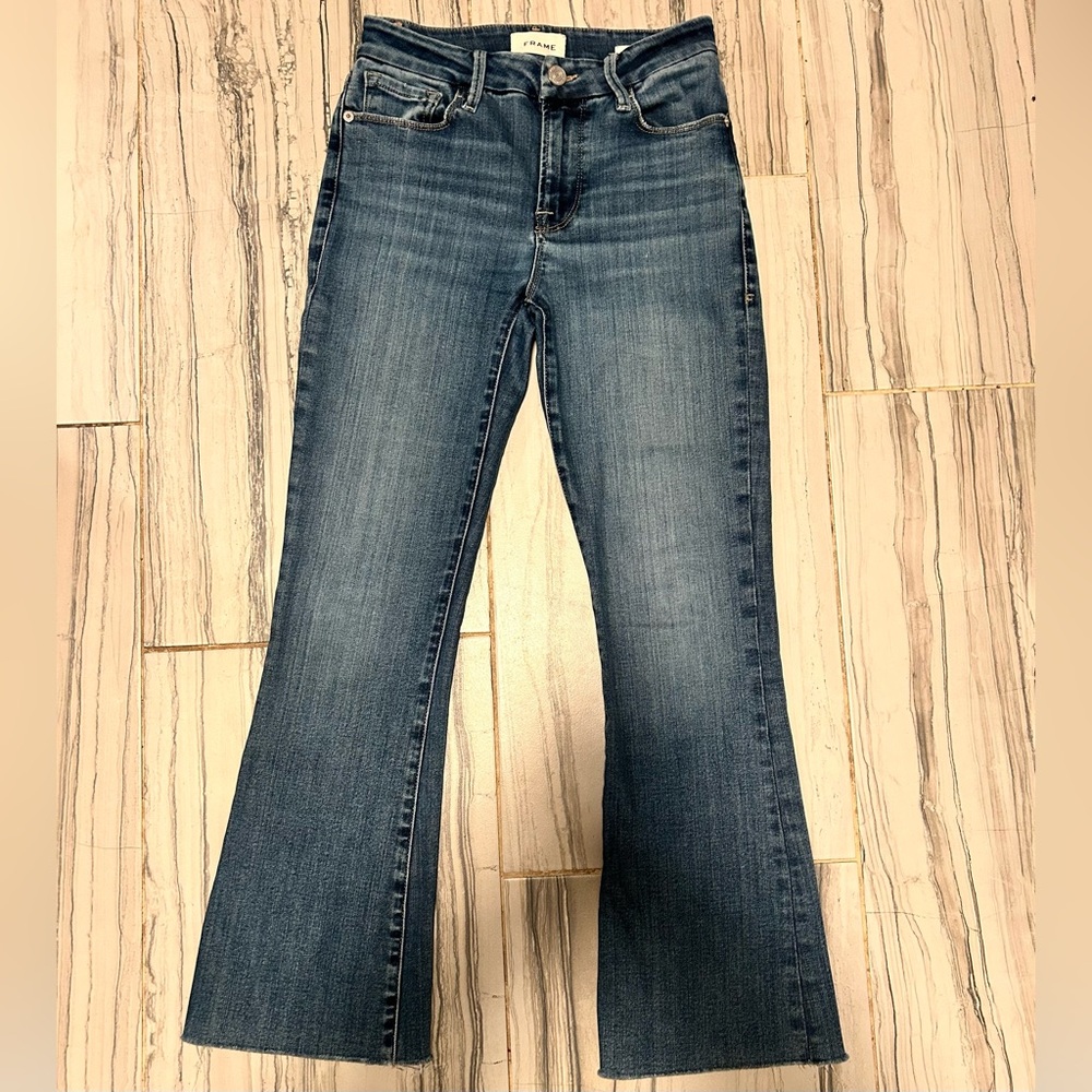 Frame Le Crop Mini Boot Stretch Jeans - Picture 1 of 16